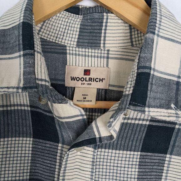 Woolrich men's Short sleeve shirt plaid size m - Picture 2 of 5